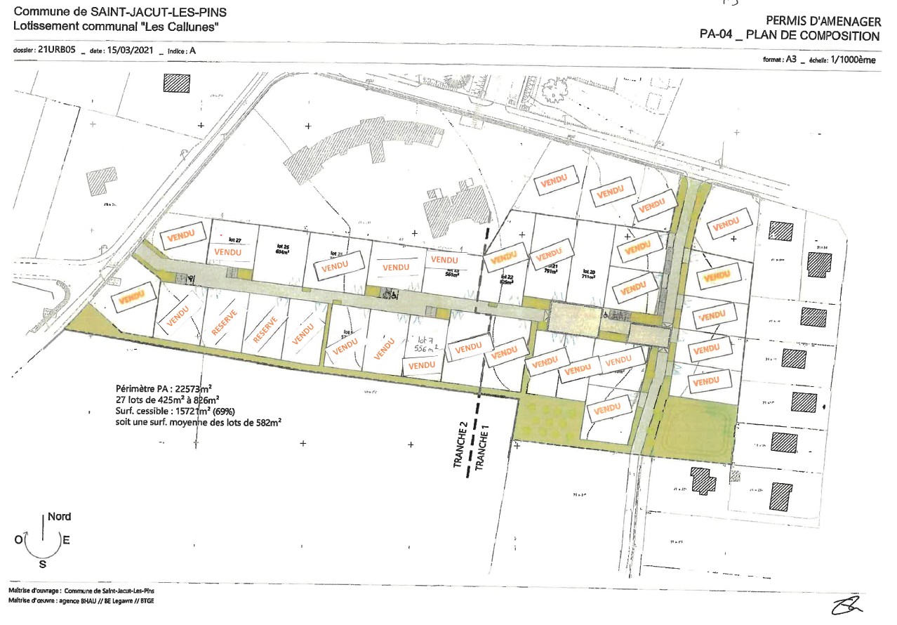 plan du lotissement